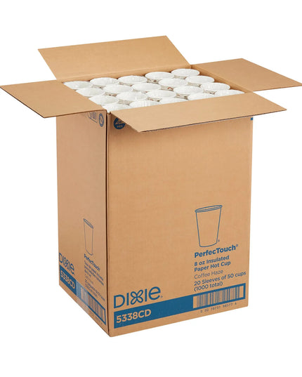 Ly Nóng Dùng Một Lần Dixie 5338CD PerfecTouch® 237 ml - Giấy, In Hoa Văn