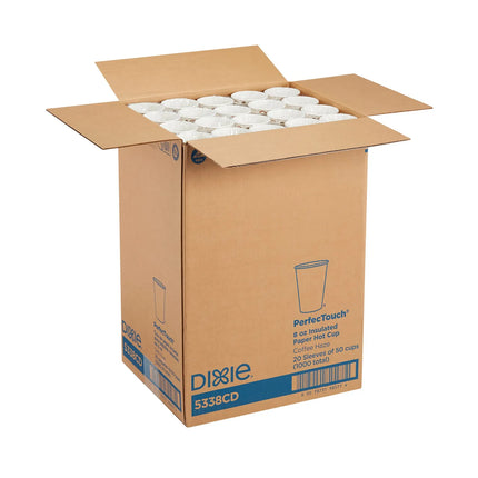 Ly Nóng Dùng Một Lần Dixie 5338CD PerfecTouch® 237 ml - Giấy, In Hoa Văn