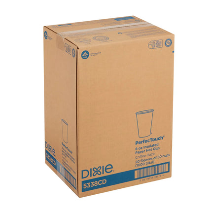 Ly Nóng Dùng Một Lần Dixie 5338CD PerfecTouch® 237 ml - Giấy, In Hoa Văn