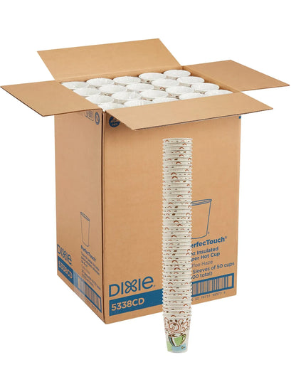 Ly Nóng Dùng Một Lần Dixie 5338CD PerfecTouch® 237 ml - Giấy, In Hoa Văn