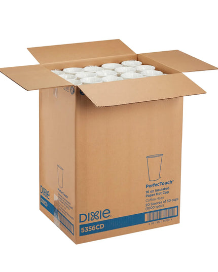 Ly Nóng Dùng Một Lần Dixie 5356CD PerfecTouch® 473 ml - Giấy, In Hoa Văn