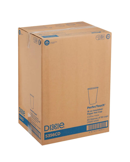 Ly Nóng Dùng Một Lần Dixie 5356CD PerfecTouch® 473 ml - Giấy, In Hoa Văn