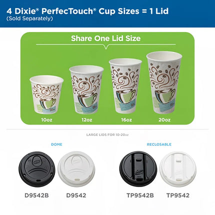 Ly Nóng Dùng Một Lần Dixie 5356CD PerfecTouch® 473 ml - Giấy, In Hoa Văn
