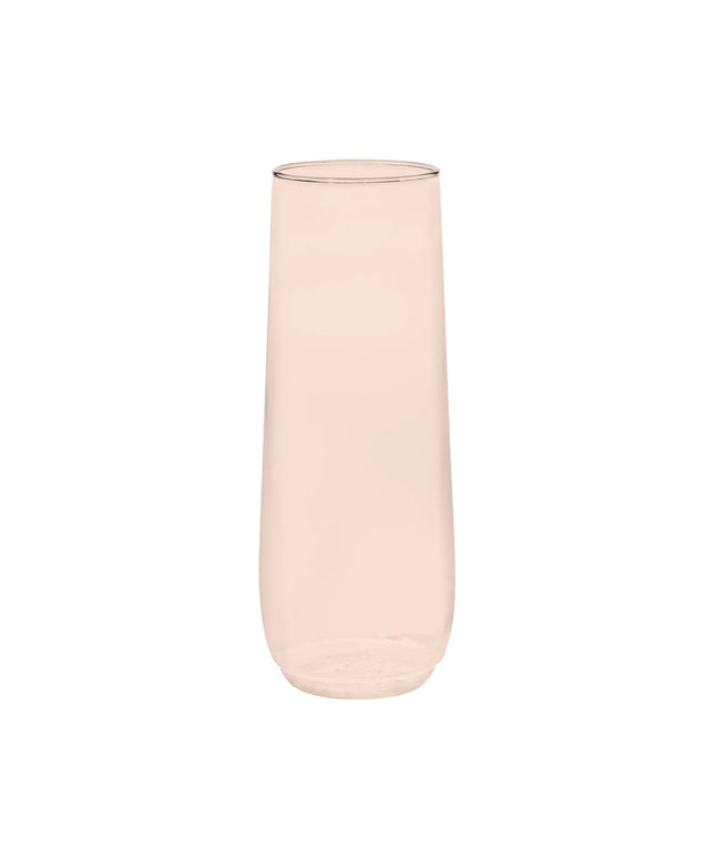 Ly Sâm Panh Không Chân Nhựa Dùng Một Lần Tossware TP09FL525CPB POP 266 ml Màu Hồng San Hô