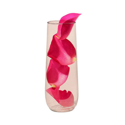 Ly Sâm Panh Không Chân Nhựa Dùng Một Lần Tossware TP09FL525CPB POP 266 ml Màu Hồng San Hô