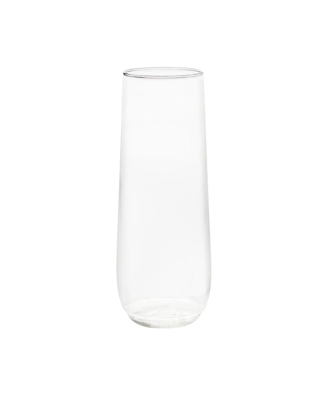 Ly Sâm Panh Không Chân Nhựa Dùng Một Lần Tossware TWFL0130TCA POP 266 ml Trong Suốt