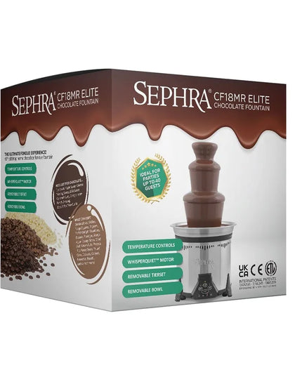 Máy Phun Chocolate Sephra 10522 48.3 cm Elite Dung Tích 2.7 kg, Chocolate Đen Bỉ