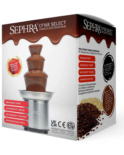 Máy Phun Chocolate Sephra 10528 40.6 cm Select Dung Tích 1.8 kg, Chocolate Trắng