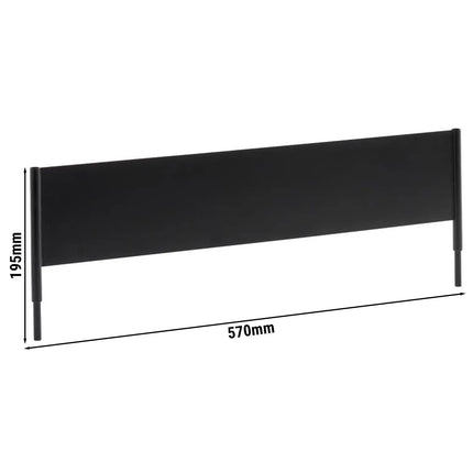 Message Board (GGM Gastro VALO) - Waterproof - Metal - 570x10x195mm - for 14030 - Black