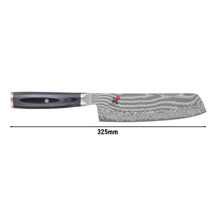 MIYABI | 5000 FC-D Nakiri Vegetable Knife – 170 mm blade - FC61 steel - 48-layer Damascus - for veg & herbs