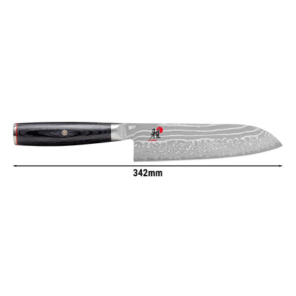 MIYABI | 5000 FC-D Santoku Knife – 180 mm blade - FC61 steel - 48-layer Damascus - for fish, meat & veg