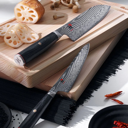 MIYABI | 5000 FC-D Santoku Knife – 180 mm blade - FC61 steel - 48-layer Damascus - for fish, meat & veg