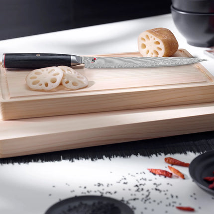 MIYABI | 5000 FC-D Sujihiki Slicing Knife – 240 mm blade - FC61 steel - 48-layer Damascus - precision meat & ham slicing