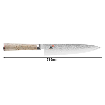 MIYABI | 5000 MCD Gyutoh Chef's Knife 200 mm – Masur Birch - Made in Japan - Flower-Damascus