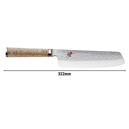 MIYABI | 5000 MCD Nakiri 178 mm – Masur Birch - Made in Japan - Flower-Damascus
