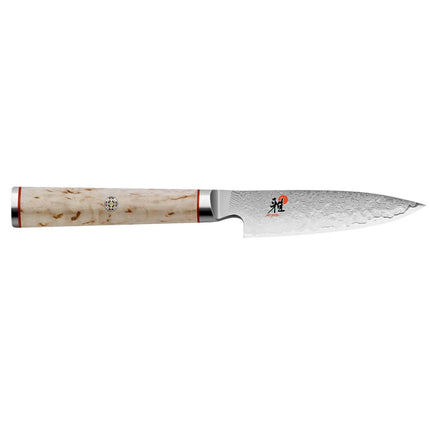 MIYABI | 5000 MCD Shotoh Paring Knife 90 mm – Masur Birch - Made in Japan - Flower-Damascus
