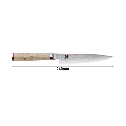 MIYABI | 5000 MCD Shotoh Utility/Paring Knife 130 mm – Masur Birch - Made in Japan - Flower-Damascus