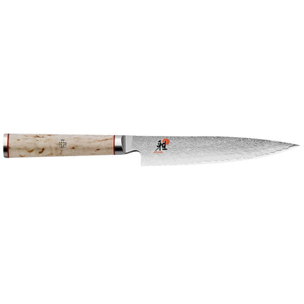 MIYABI | 5000 MCD Shotoh Utility/Paring Knife 130 mm – Masur Birch - Made in Japan - Flower-Damascus