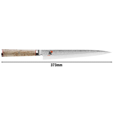 MIYABI | 5000 MCD Sujihiki Filleting/Slicing Knife 234 mm – Masur Birch - Made in Japan - Flower-Damascus