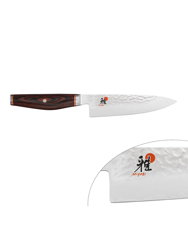 MIYABI | 6000 MCT Gyuto Chef's Knife 160 mm – Plain Edge - Pakka Wood Handle - Made in Japan