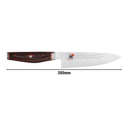 MIYABI | 6000 MCT Gyuto Chef's Knife 160 mm – Plain Edge - Pakka Wood Handle - Made in Japan