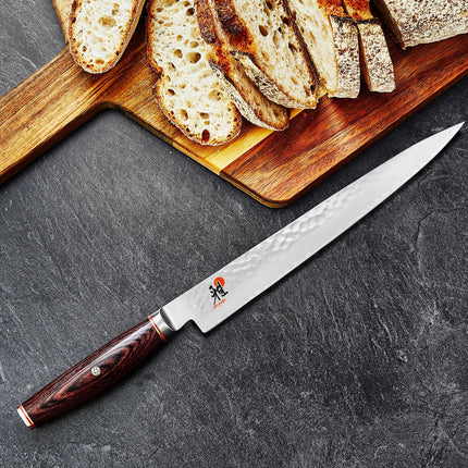 MIYABI | 6000 MCT Sujihiki Slicing Knife 240 mm – Straight Edge - Pakka Wood Handle - Made in Japan