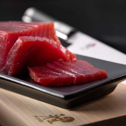 MIYABI | Hinoki Cypress Chopping Board – 350×200 mm - Juice Groove - Knife-Friendly - Brown
