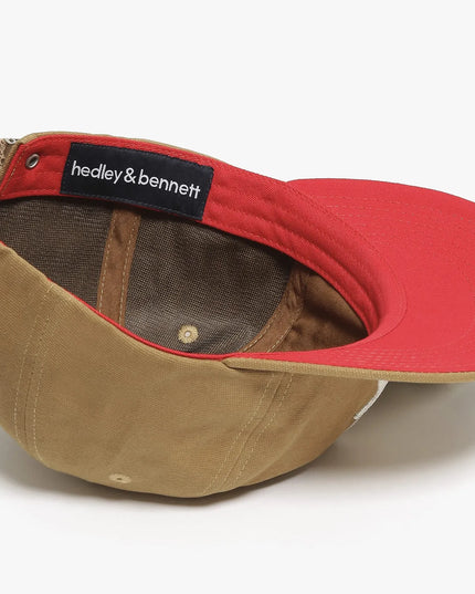 Mũ Bếp Lưỡi Trai Hedley & Bennett HB001580 Cotton Màu Nâu Caramel Điều Chỉnh Được
