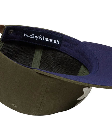 Mũ Bếp Lưỡi Trai Hedley & Bennett HB001818 Cotton Màu Xanh Olive Điều Chỉnh Được