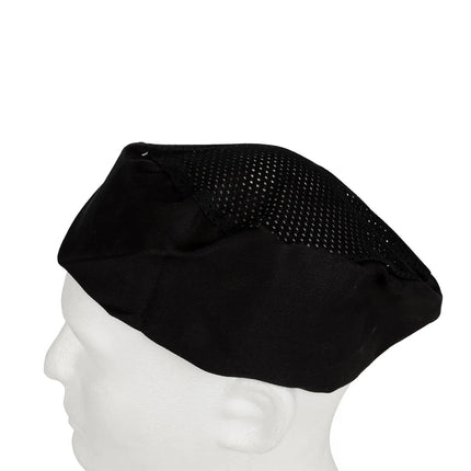 Mũ Bếp Pillbox Chef Revival H008-XL Poly-Cotton Màu Đen Cỡ XL