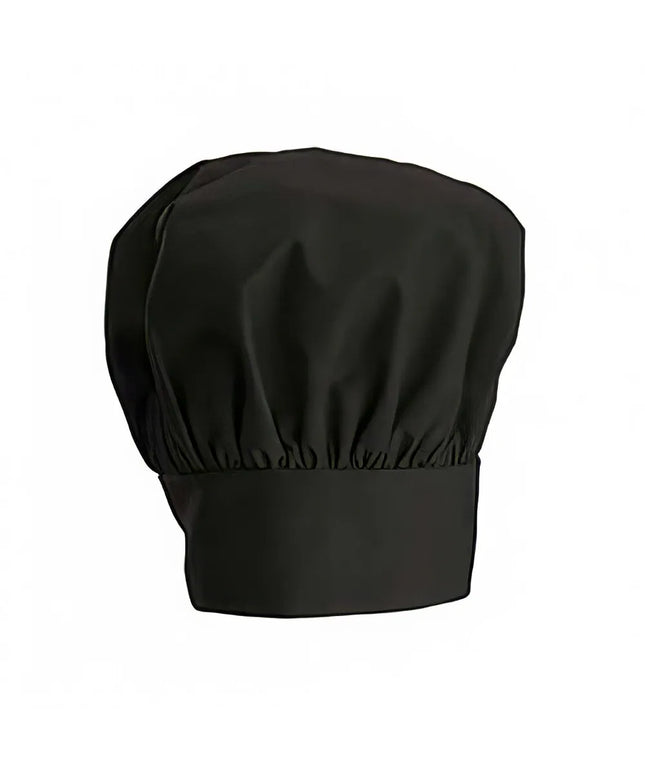 Mũ Đầu Bếp Điều Chỉnh Winco CH-13BK Cao 33 cm Kèm Khóa Dán - Poly/Cotton, Màu Đen