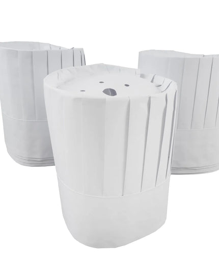Mũ Đầu Bếp Dùng Một Lần Rofson KCB9 Bằng Giấy Màu Trắng Cao 36.8 cm