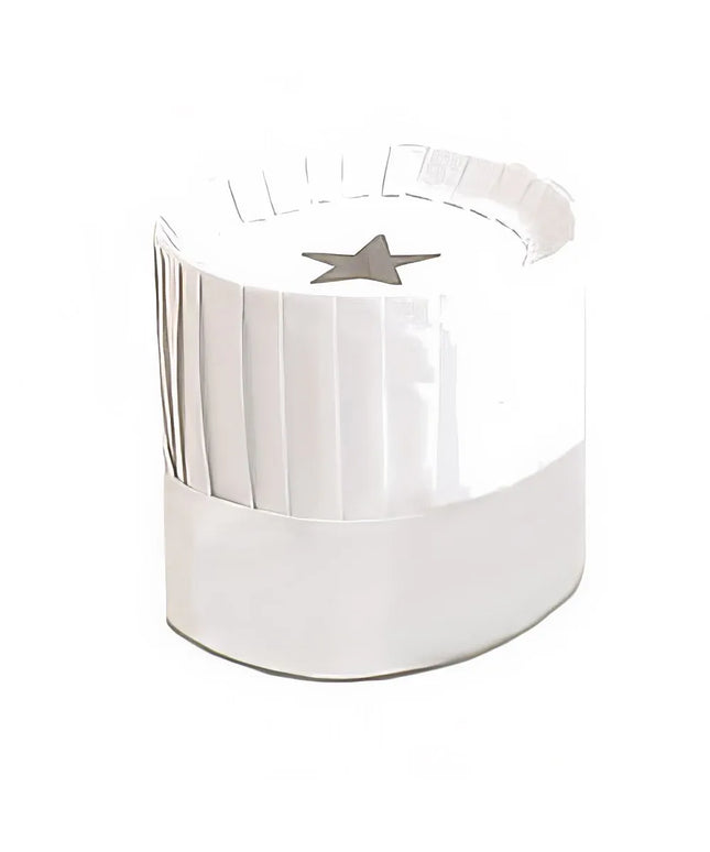 Mũ Đầu Bếp Dùng Một Lần Royal Industries PPR HAT 7 Bằng Giấy Màu Trắng Cao 17.8 cm