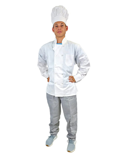 Mũ Đầu Bếp Intedge 346H Vải Poly-Cotton Màu Trắng Một Cỡ Vừa Hầu Hết