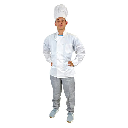 Mũ Đầu Bếp Intedge 346H Vải Poly-Cotton Màu Trắng Một Cỡ Vừa Hầu Hết