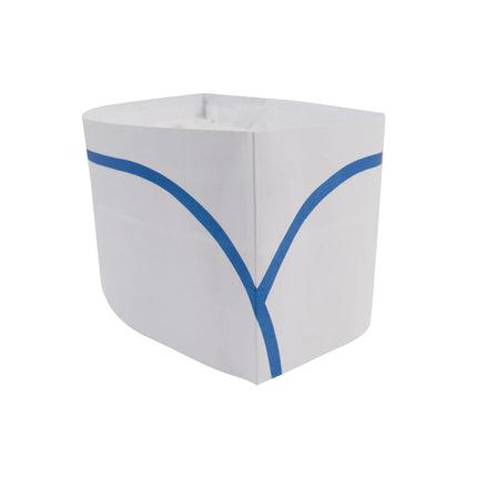 Mũ Lưỡi Trai Đầu Bếp Dùng Một Lần Rofson 100-B Bằng Giấy Màu Trắng Sọc Xanh Cao 22.9 cm