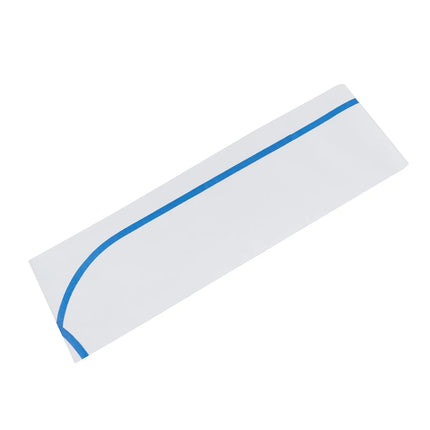 Mũ Lưỡi Trai Đầu Bếp Dùng Một Lần Rofson 100-B Bằng Giấy Màu Trắng Sọc Xanh Cao 22.9 cm
