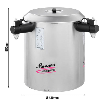 MUSSANA | Commercial DUO Whipped Cream Machine – Dual Tap - 2×6 L - Chilled - Bag-in-Box Ready