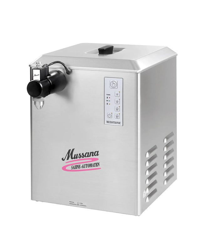 MUSSANA | Commercial GRANDE Cream Whipper Machine – 12 Litre – Chilled – 230 V – Bag-in-Box Ready