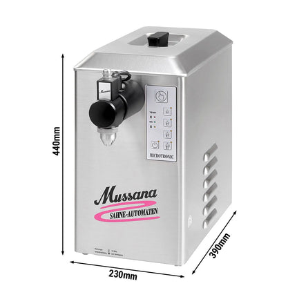 MUSSANA| Commercial PONY Cream Whipping Machine – 2 L - integrated cooling - 230 V