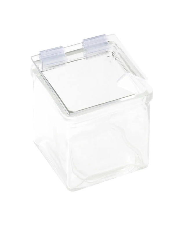 Nắp Có Khe Bản Lề Nhựa Cal-Mil 1811-N Cho Hũ Thủy Tinh 4 x 10.2 cm