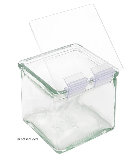 Nắp Kín Bản Lề Nhựa Cal-Mil 1811 Cho Hũ Thủy Tinh 4 x 10.2 cm