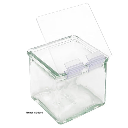 Nắp Kín Bản Lề Nhựa Cal-Mil 1811 Cho Hũ Thủy Tinh 4 x 10.2 cm