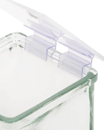Nắp Kín Bản Lề Nhựa Cal-Mil 1811 Cho Hũ Thủy Tinh 4 x 10.2 cm