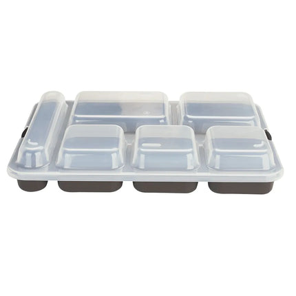 Nắp Nhựa Cambro 10146DCPC190 Cho Khay 6 Ngăn 25.6 x 35.7 cm Màu Trong Mờ