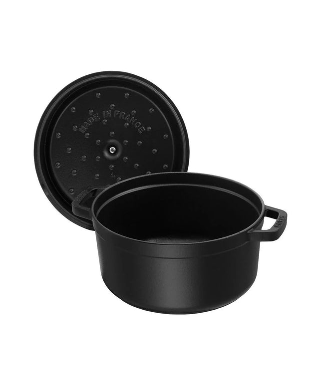 Nồi Cocotte Gang Tráng Men Staub 1003920 5.2 l Nắp Đậy, Đen Nhám