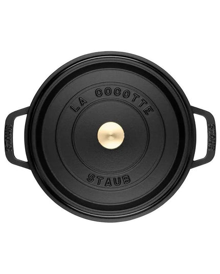 Nồi Cocotte Gang Tráng Men Staub 1003920 5.2 l Nắp Đậy, Đen Nhám
