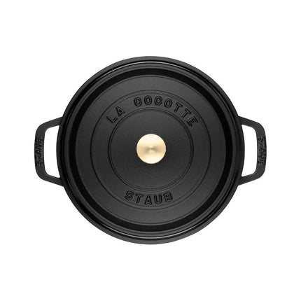Nồi Cocotte Gang Tráng Men Staub 1003920 5.2 l Nắp Đậy, Đen Nhám