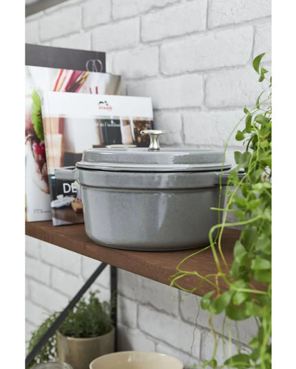 Nồi Cocotte Gang Tráng Men Staub 1004055 1.4 lít Xám Graphite