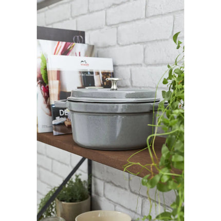 Nồi Cocotte Gang Tráng Men Staub 1004055 1.4 lít Xám Graphite